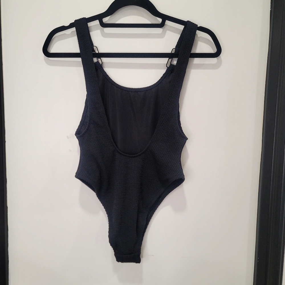 ​NWOT Aerie Crinkle Birthday Scoop Cheekiest One Piece Swimsuit  S UPF50 - Picture 6 of 16